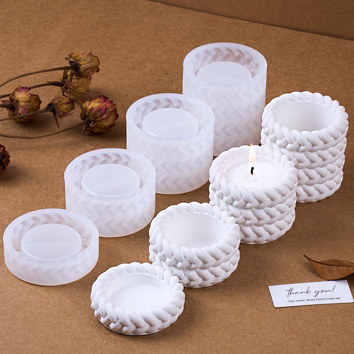 Candle Making Jug - 1/2/3/4 Pavimenti Corda di Canapa Barattolo