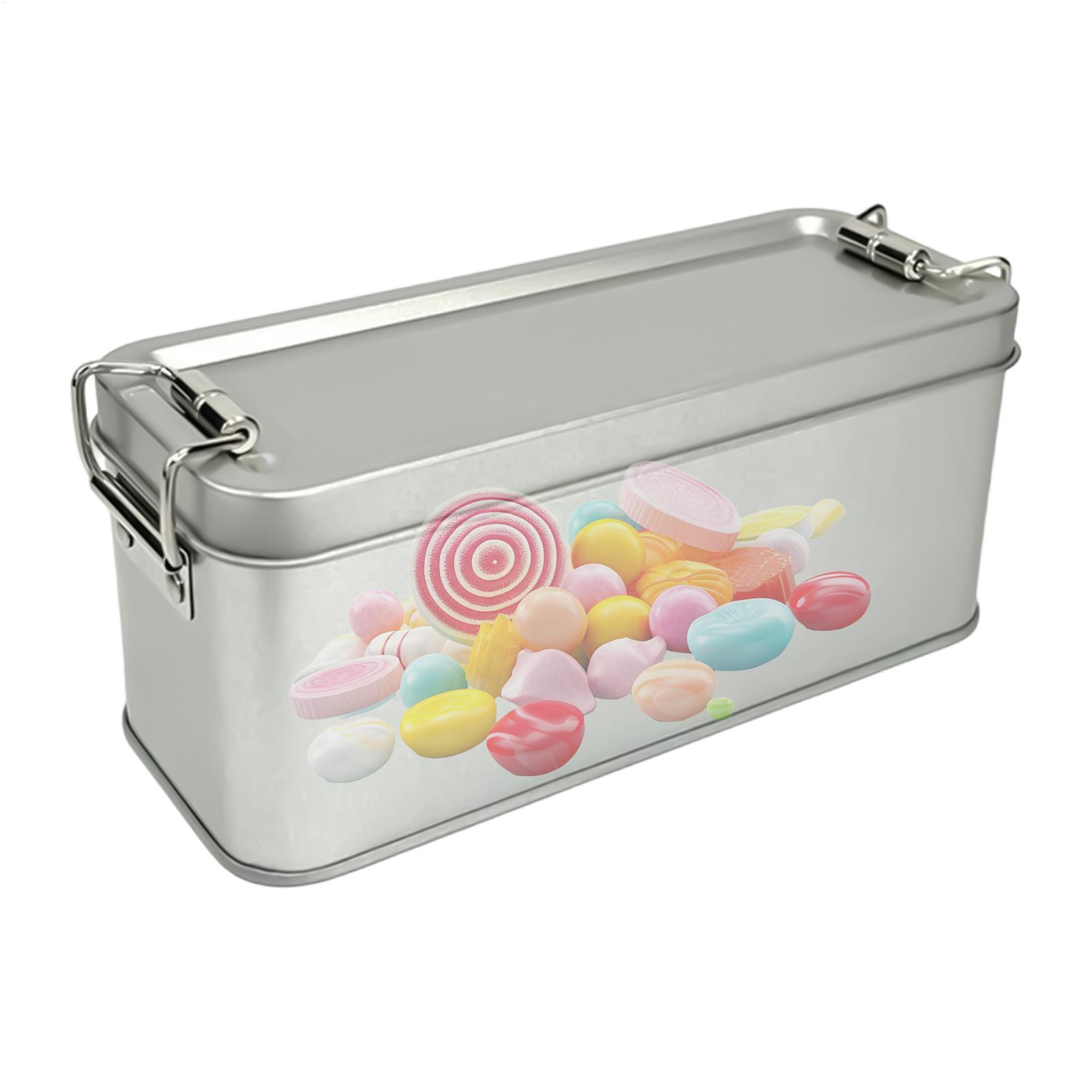 Tin Container Lid - Contenitore Vuoto con Chiusura a Scatto,