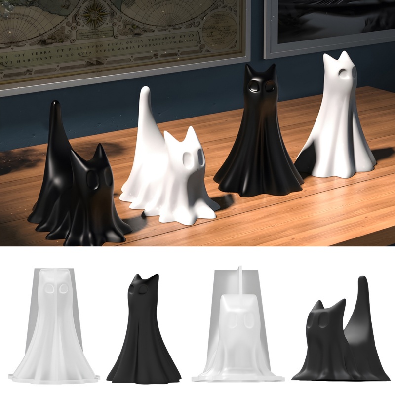 Candle Making Tutorial - Gatto fantasma Halloween Ornamento da tavolo