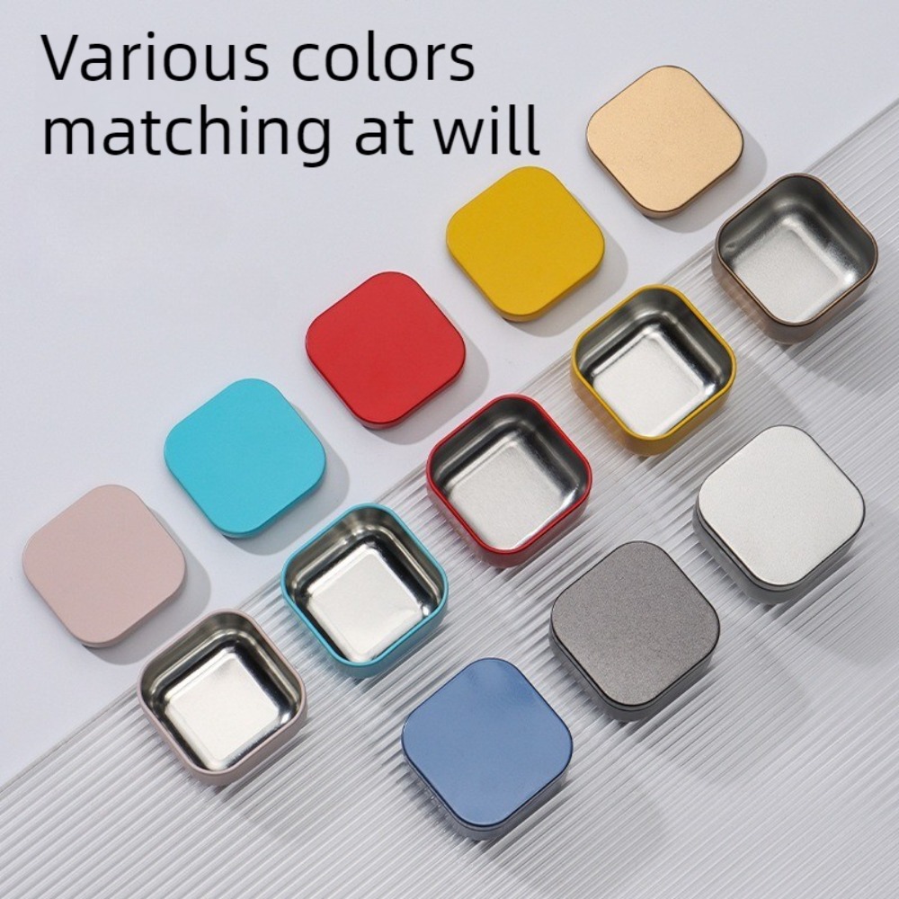 Tin Container Lid - 20 pezzi di barattoli quadrati vuoti