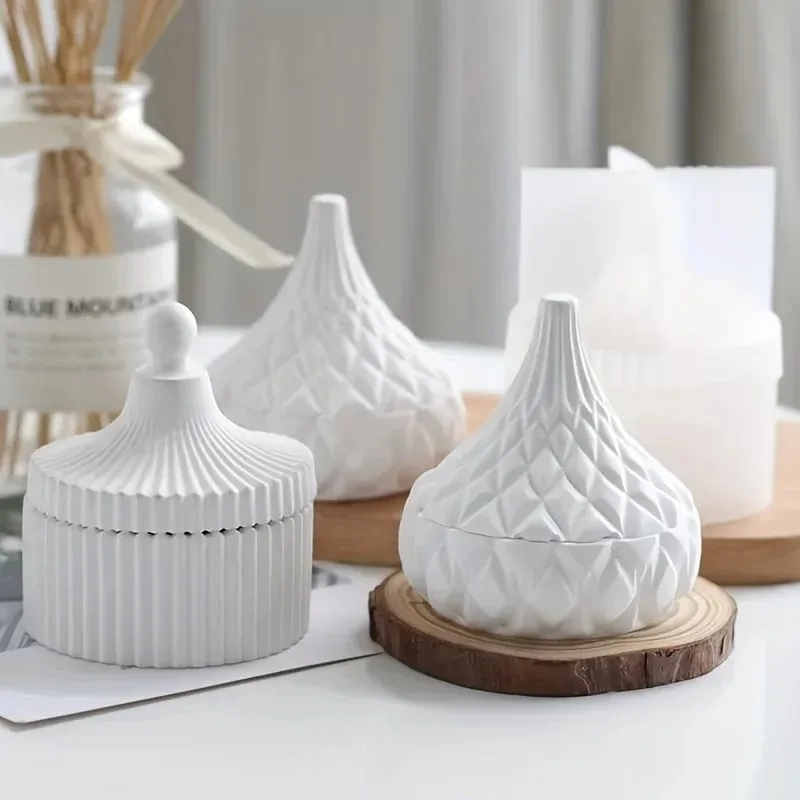 Candle Making Jars With Lids - 2 stampi in silicone per barattoli