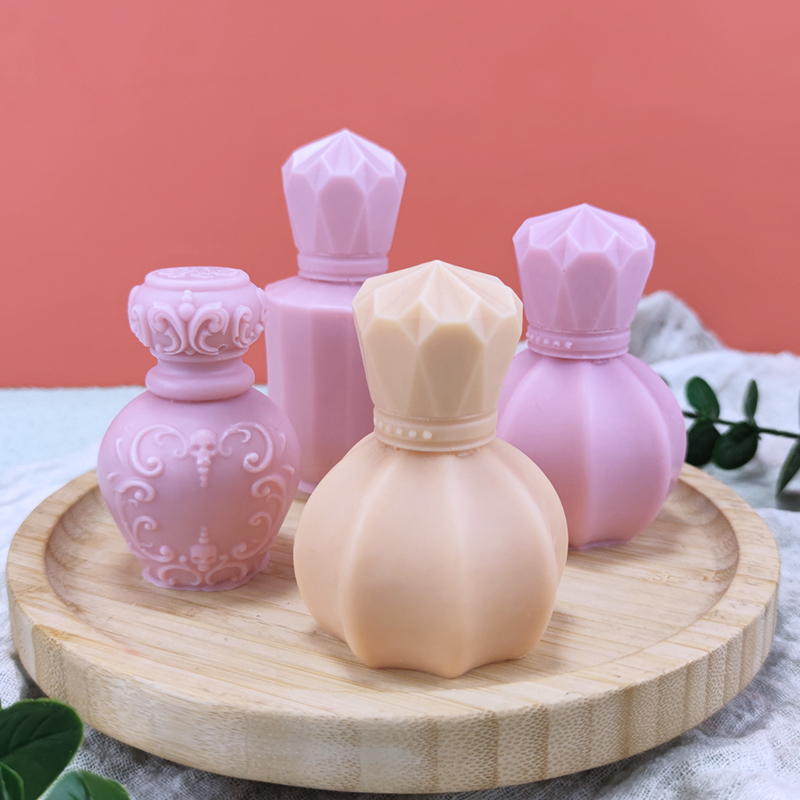Candle Making And Perfume - Bottiglia di profumo retrò 3D candela