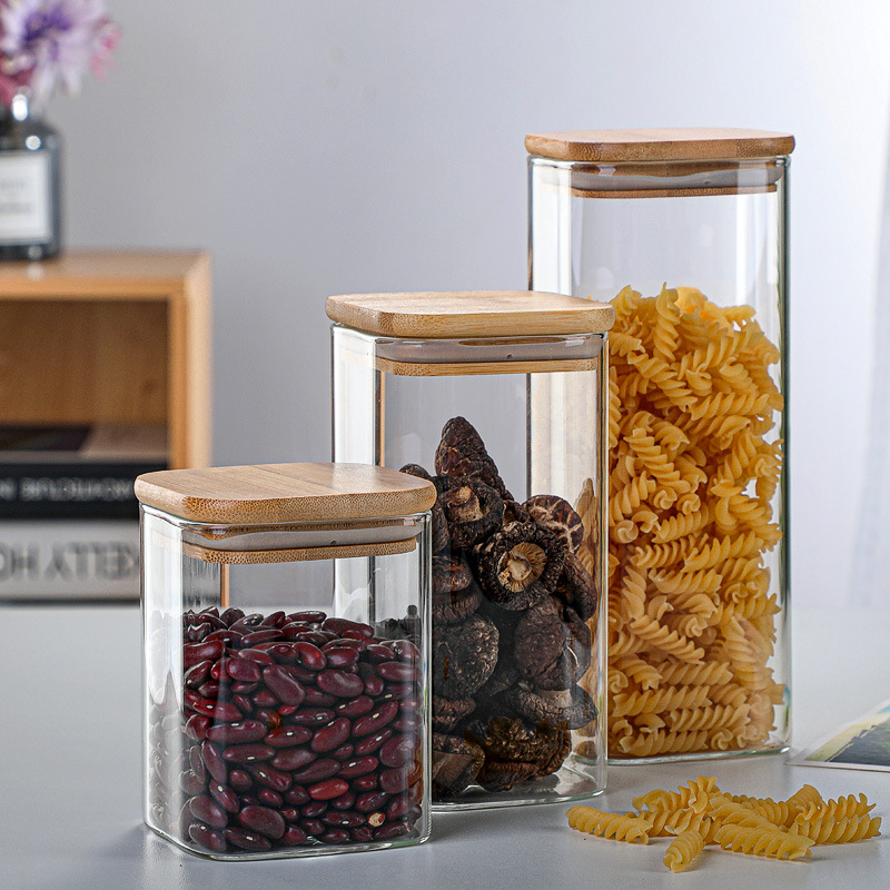 Lattine di vetro di bambù bott - Tin Container Lid recensione e prezzo